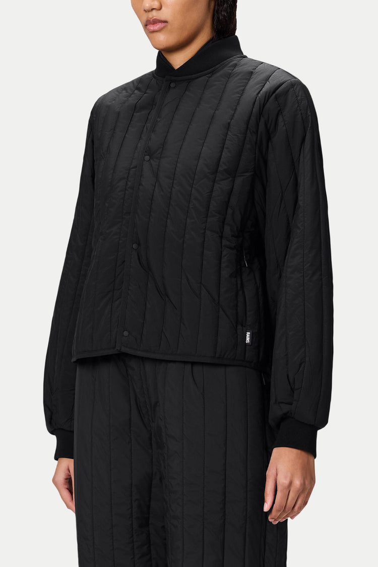 Rains Black Banja Liner Bomber Jacket