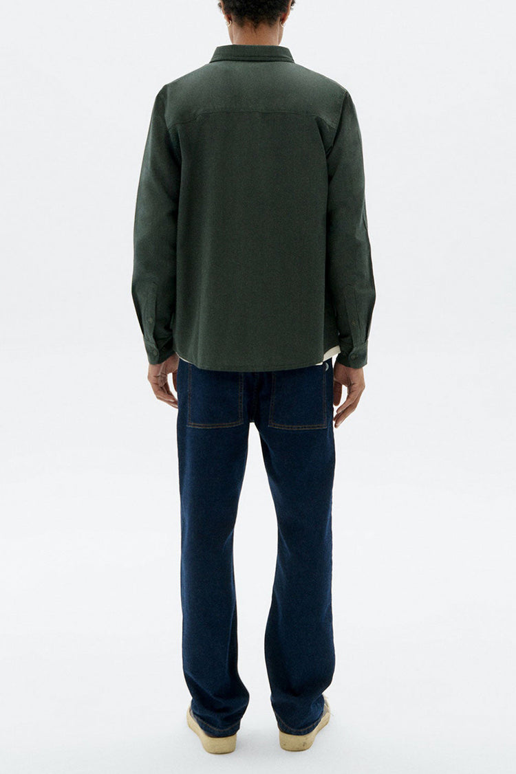 Thinking Mu Navy Dark Green Microchecks Ant Shirt