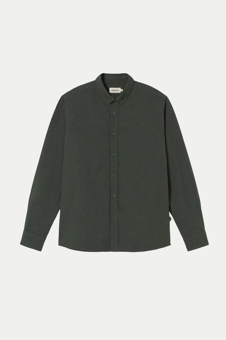 Thinking Mu Navy Dark Green Microchecks Ant Shirt