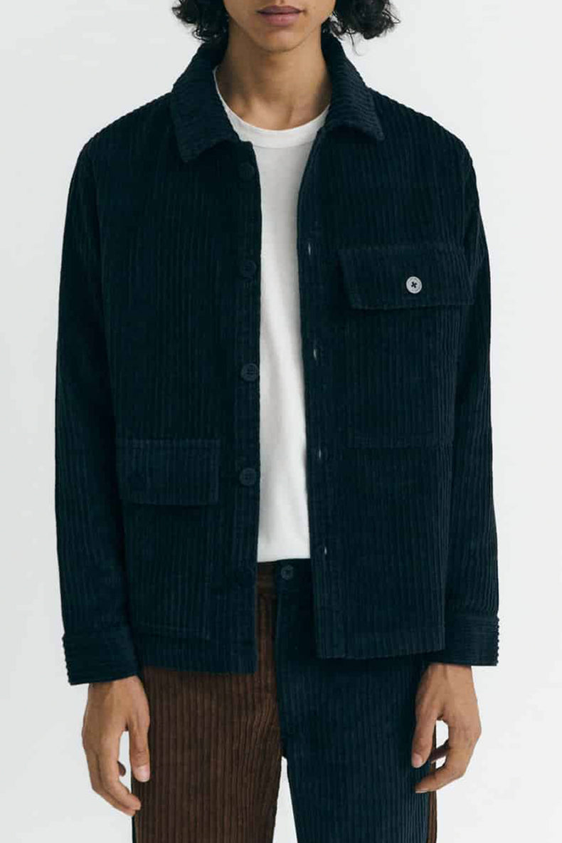 Thinking Mu Navy Corduroy Gabin Shirt