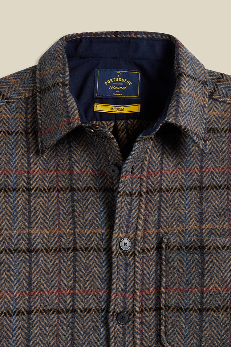 Portuguese Flannel Blue Multi Type Overshirt
