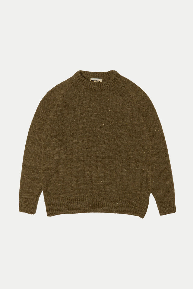 Origin Khaki Nepp Raglan Chunky Jumper