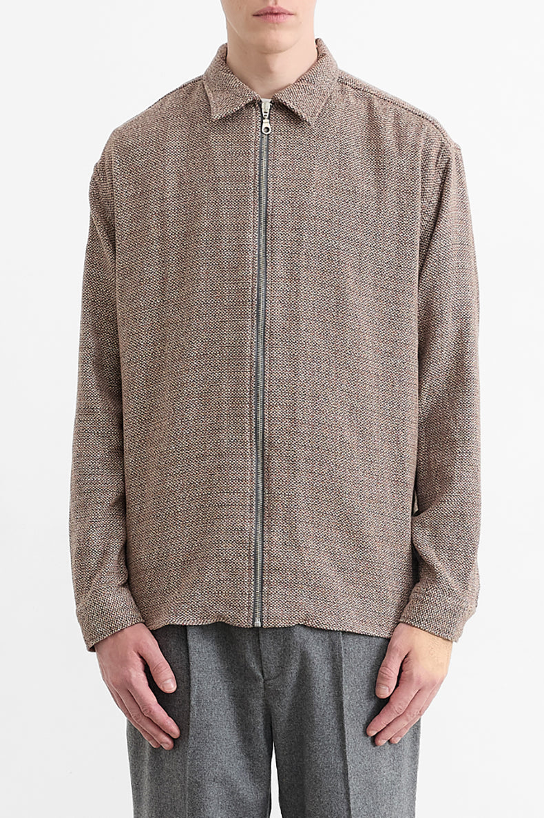 Grey Melange Blurred Landscape Shirt