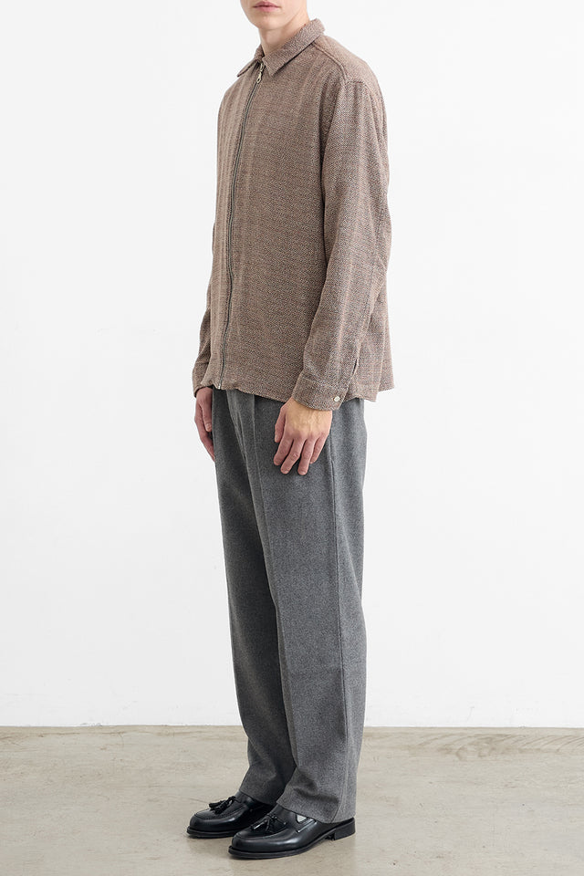 Grey Melange Blurred Landscape Shirt