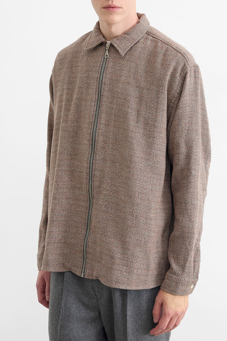Grey Melange Blurred Landscape Shirt