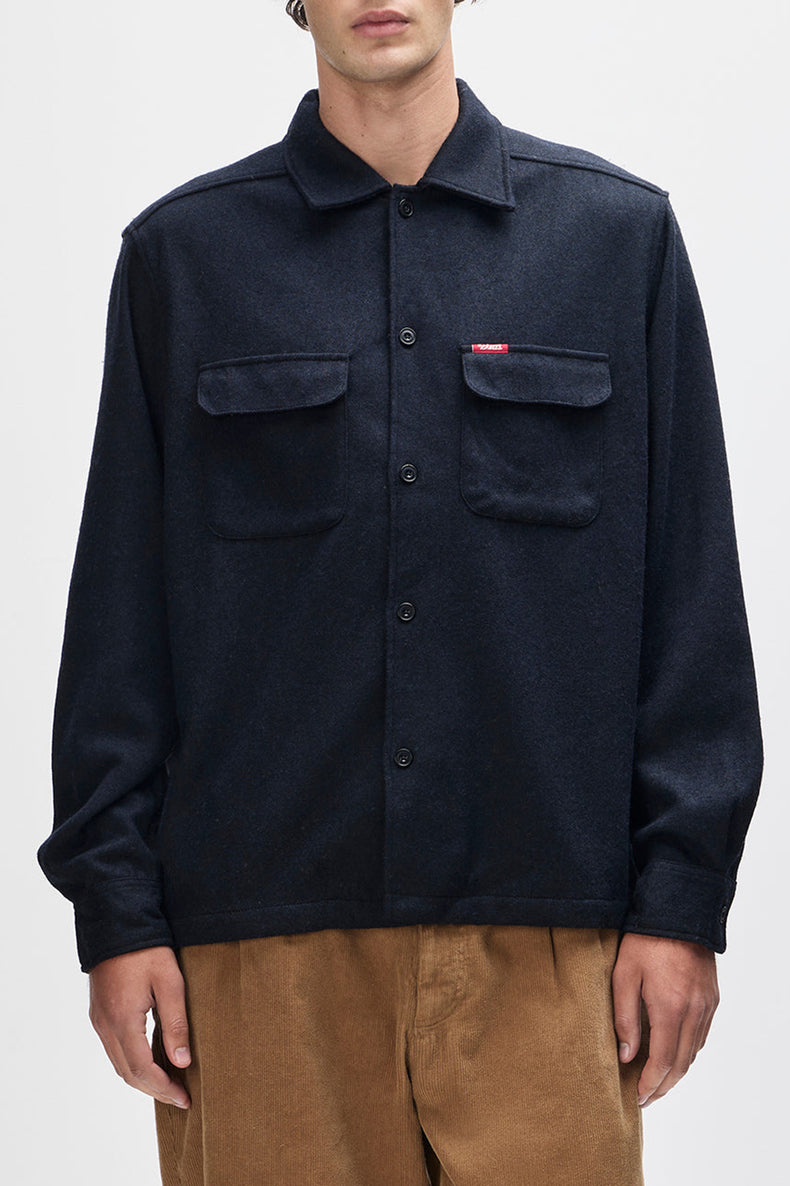 Black Clayton Wool Shirt