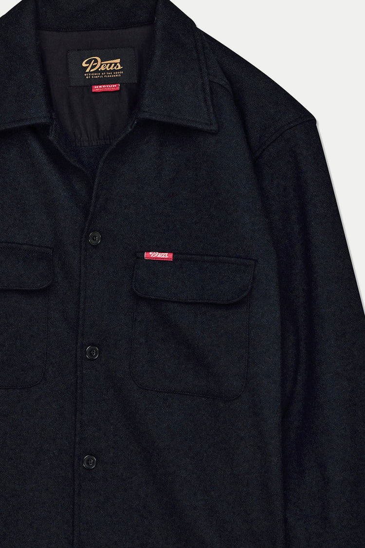 Black Clayton Wool Shirt