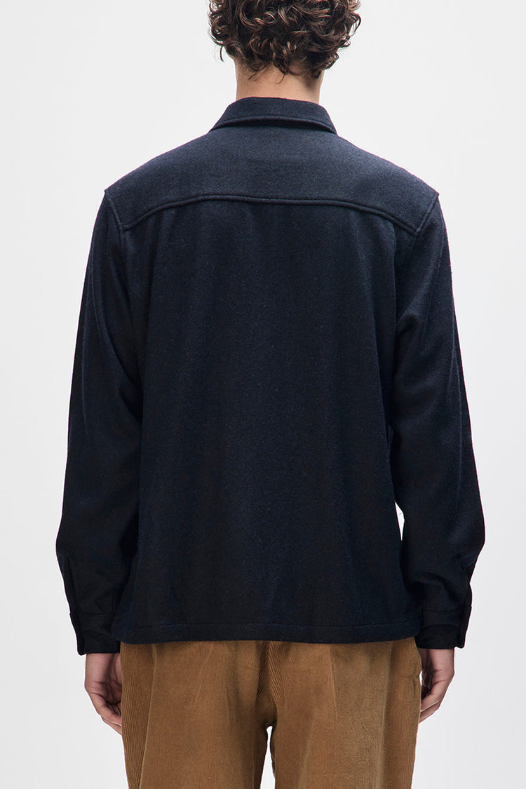 Black Clayton Wool Shirt