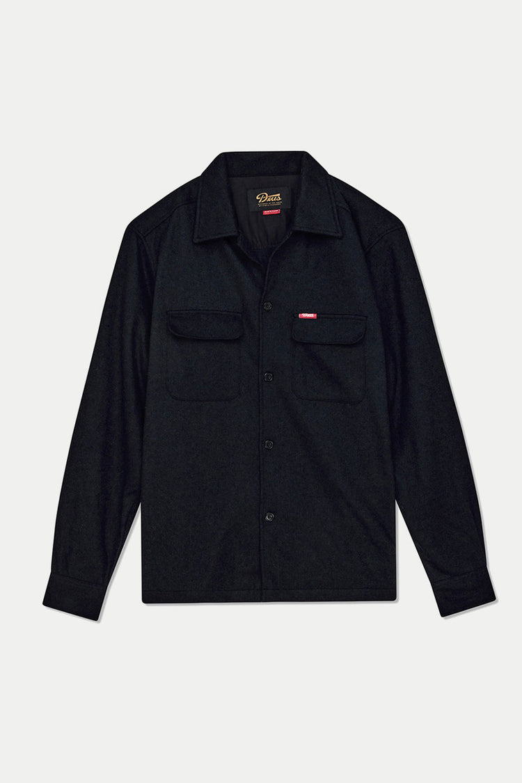 Black Clayton Wool Shirt