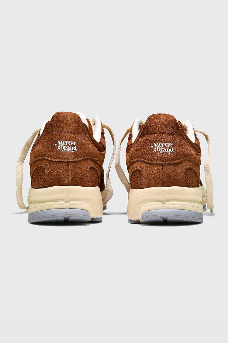 The Mercer Brand Dark Brown The Re-Run Vintage Suede Trainers Mens