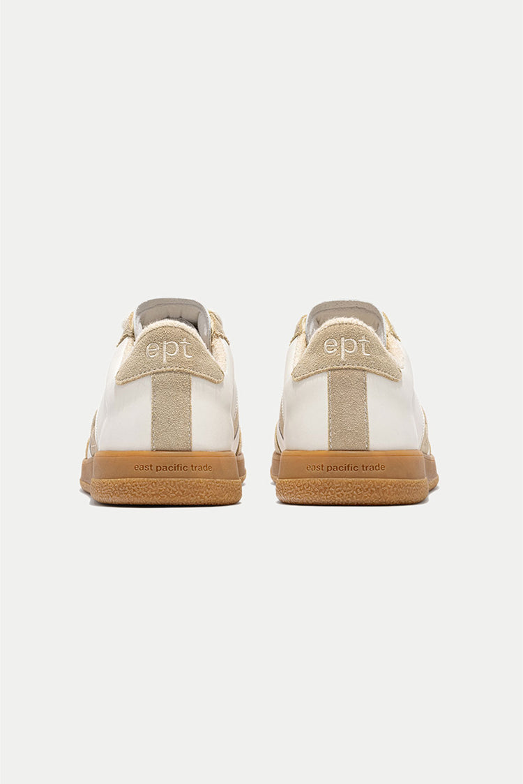 East Pacific Trade Beige White Santos Trainers Mens