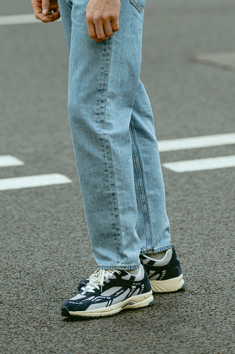 The Mercer Brand Navy The Re-Run Vintage Trainers Mens