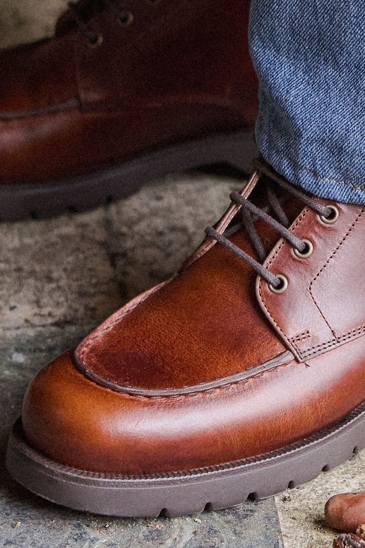 Kleman Cognac Alfan TH Lace Up Shoes