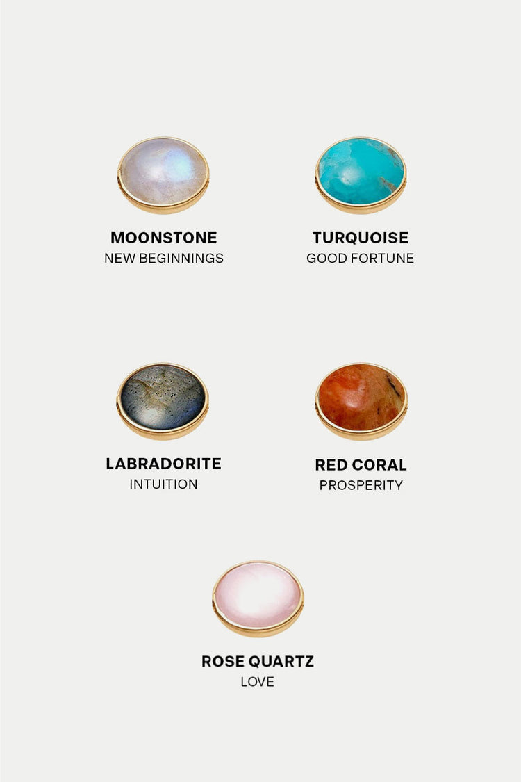 Daisy London Silver Labrodite Healing Stone Necklace