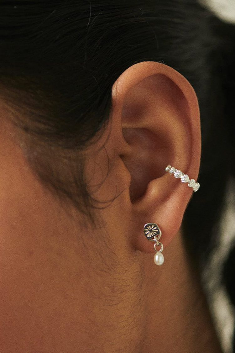 Daisy London Silver Isla Shell Cuff Earring