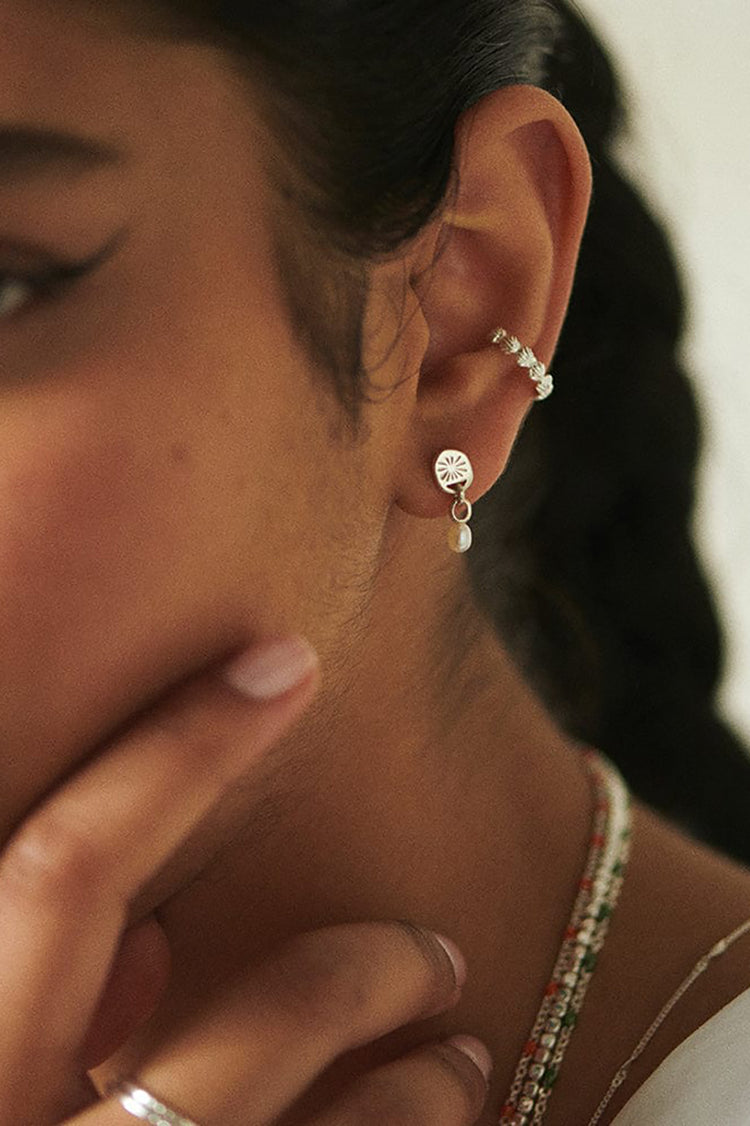 Daisy London Silver Isla Shell Cuff Earring