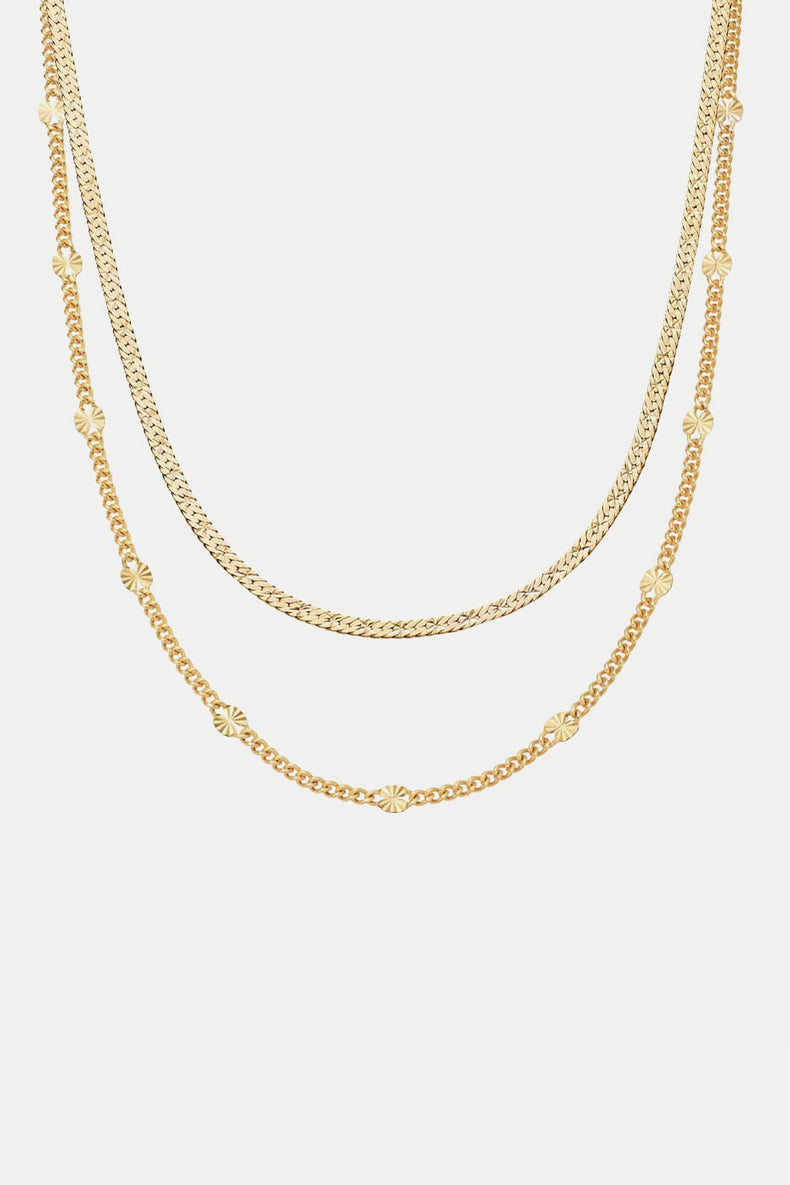 Daisy London Gold Plate 'You Give Me Light' Layering Necklace Set