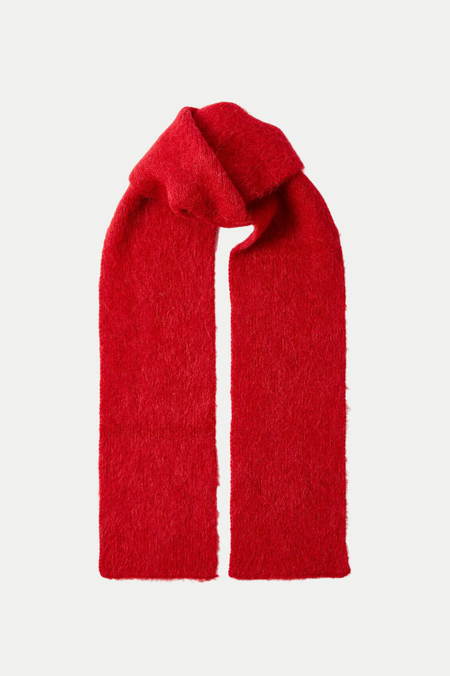 Selected Equestrian Red Fiona Alpaca Blend Scarf