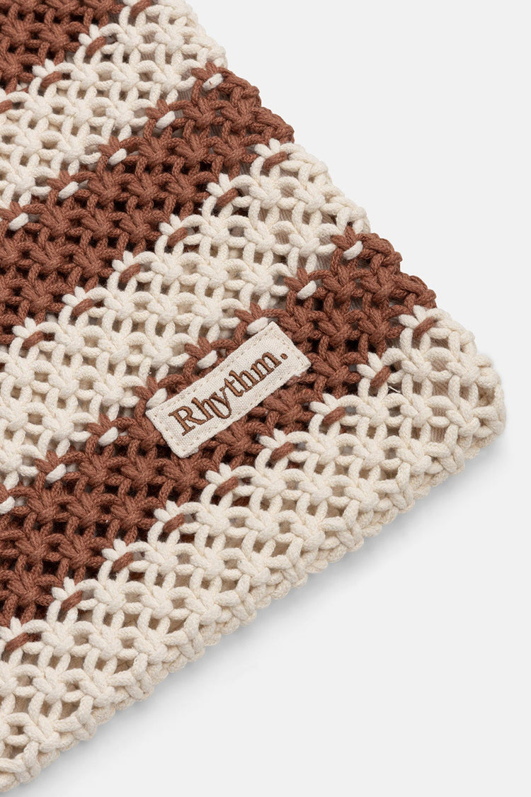 Rhythm Caramel Cove Stripe Crochet Tote Bag