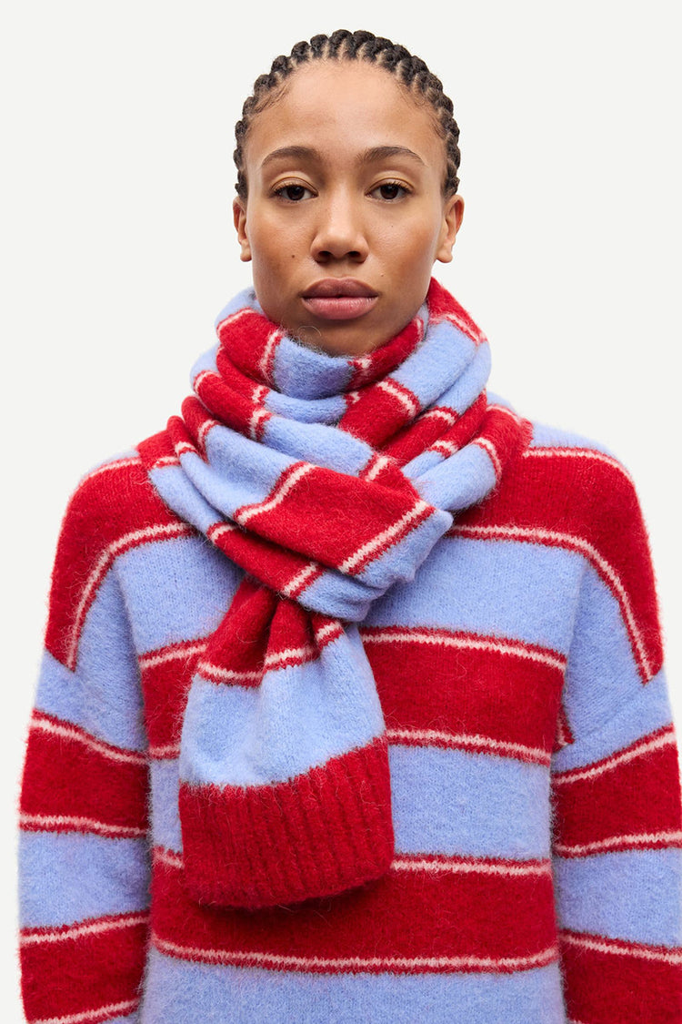 Samsøe Samsøe Haute Red Stripe Sajeanne Scarf