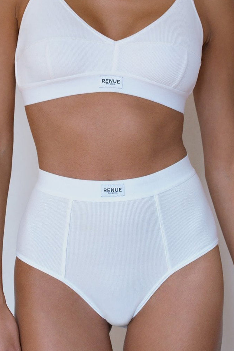 Renue White High Rise Boy Briefs