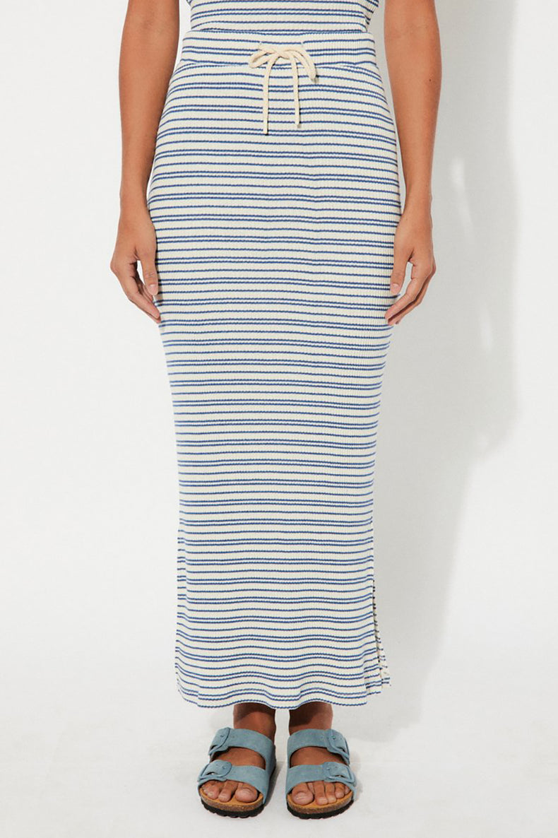 Rita Row Blue Stripes Durazno Skirt