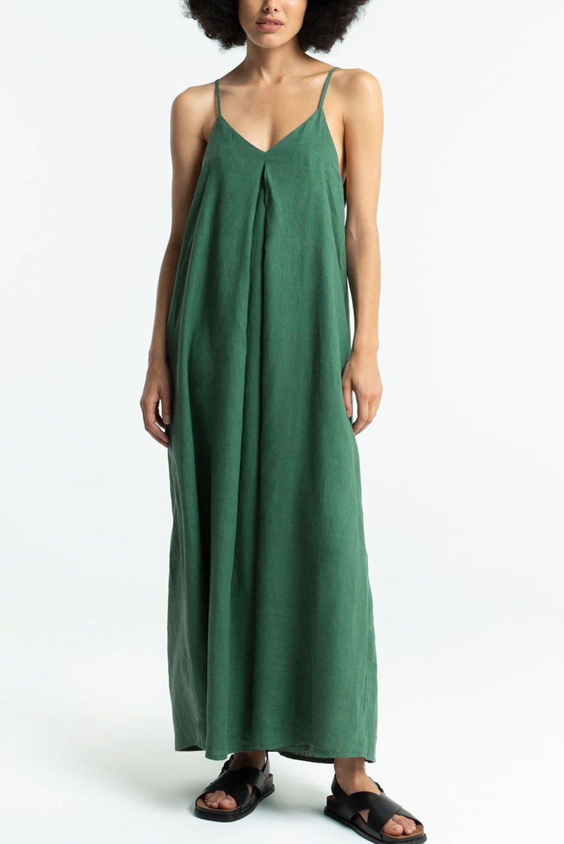 Kings of Indigo Bistro Green Aubrey Jumpsuit