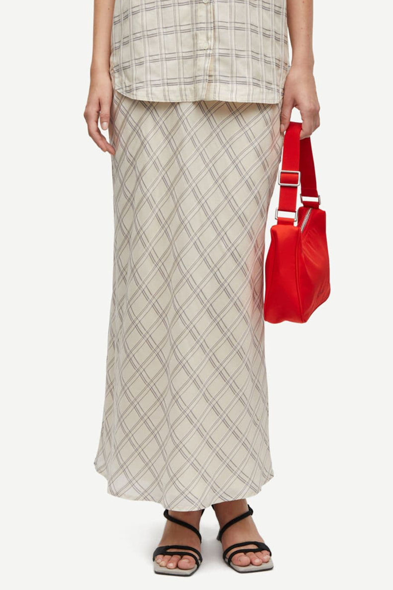Samsøe Samsøe Egret Check Saagnetas Long Skirt