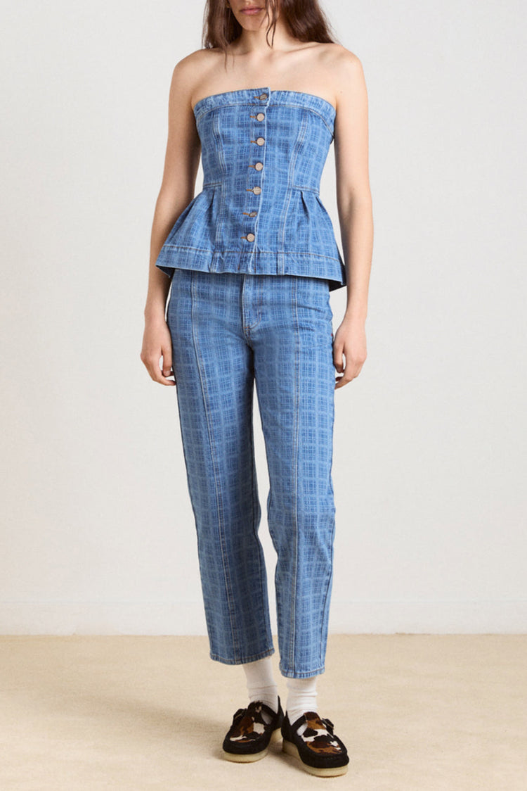 Damson Madder Blue Laser Check Tovie Jeans