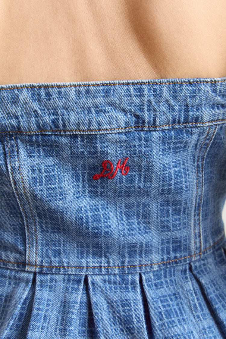 Damson Madder Blue Denim Eloise Top