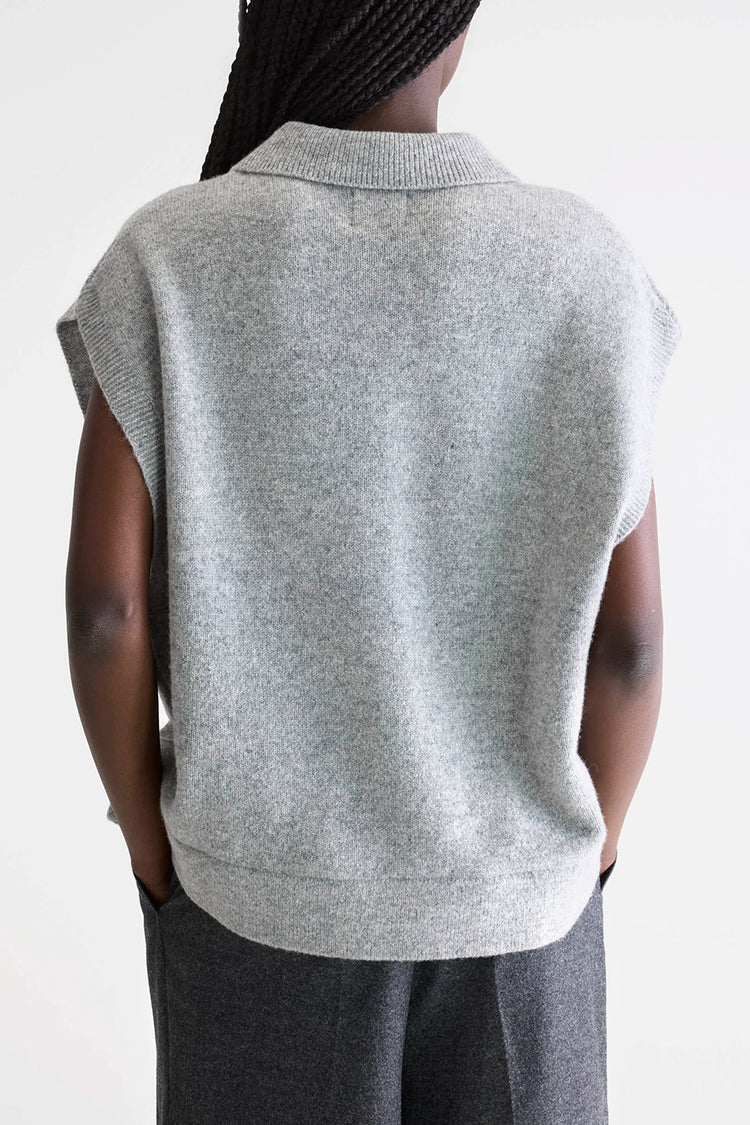 Bellerose Heather Grey Ameson Sleeveless Sweater