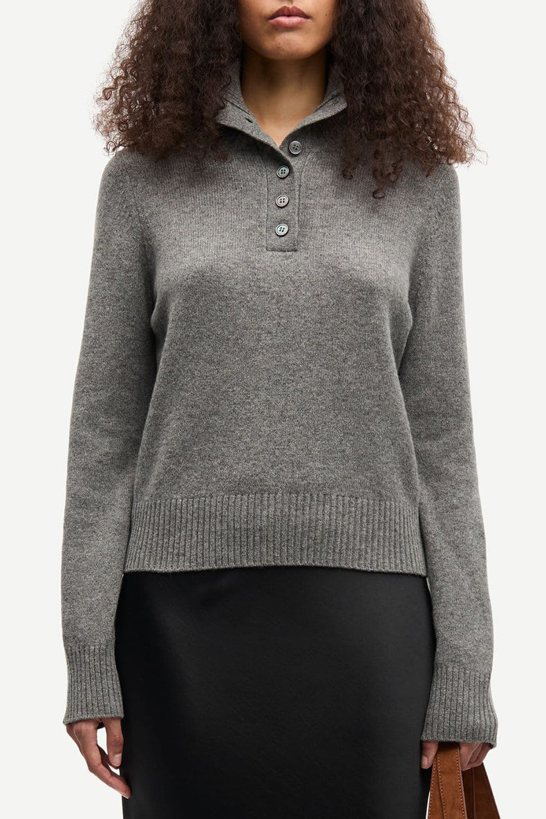 Samsøe Samsøe Dark Grey Melange Saelif Turtleneck
