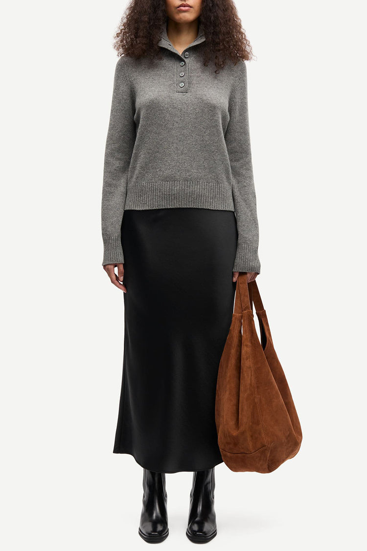 Samsøe Samsøe Dark Grey Melange Saelif Turtleneck