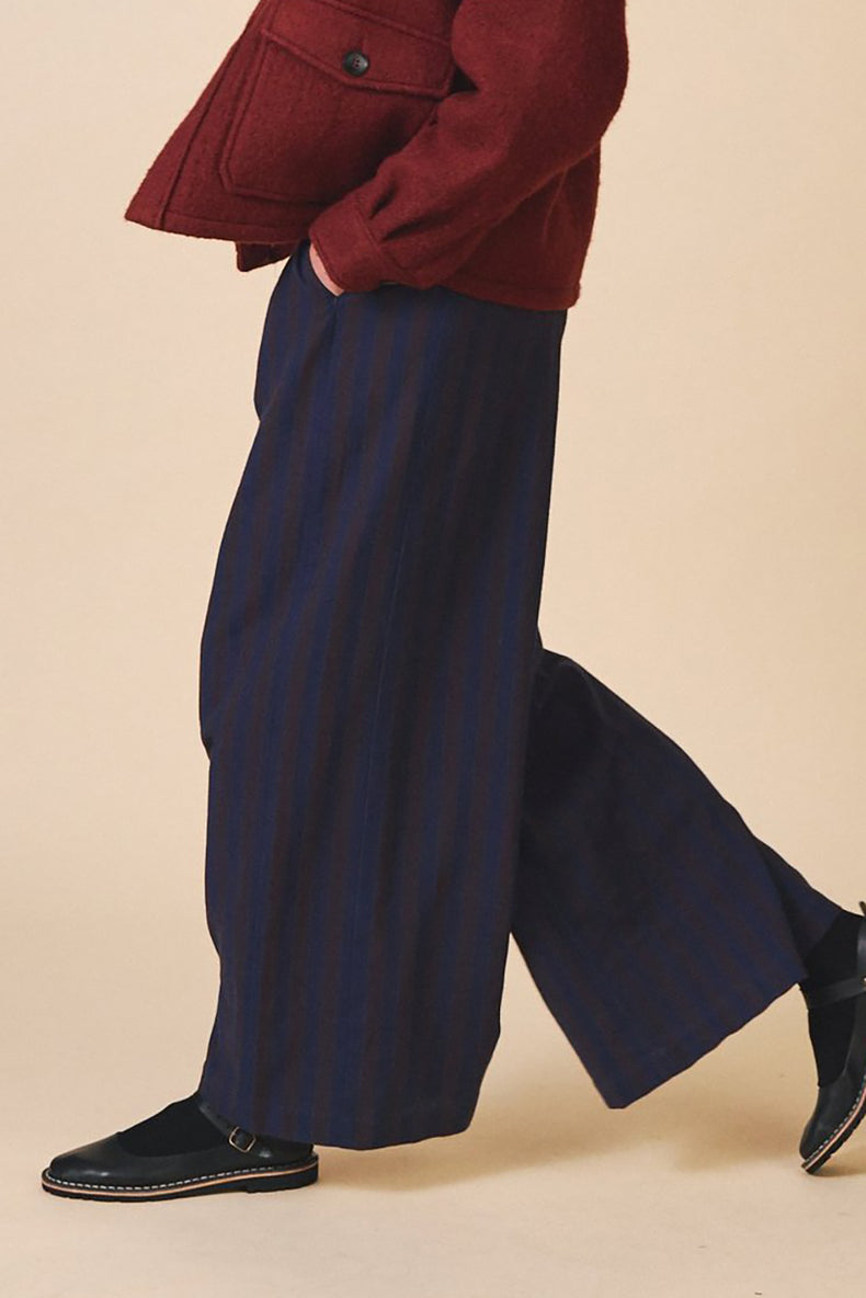 Sideline Indigo Stripe Anna Trousers