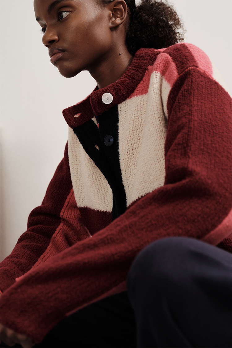 Our Sister Burgundy Krasner Cardigan