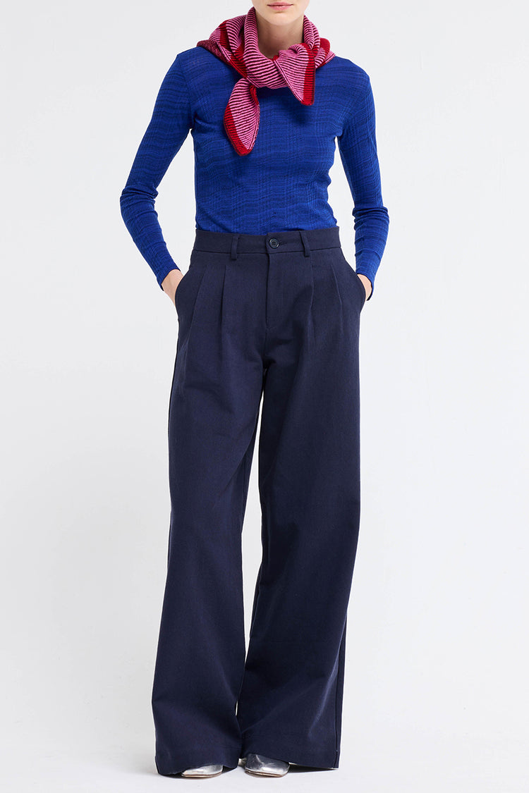 Our Sister Navy Pan Smokey Trousers