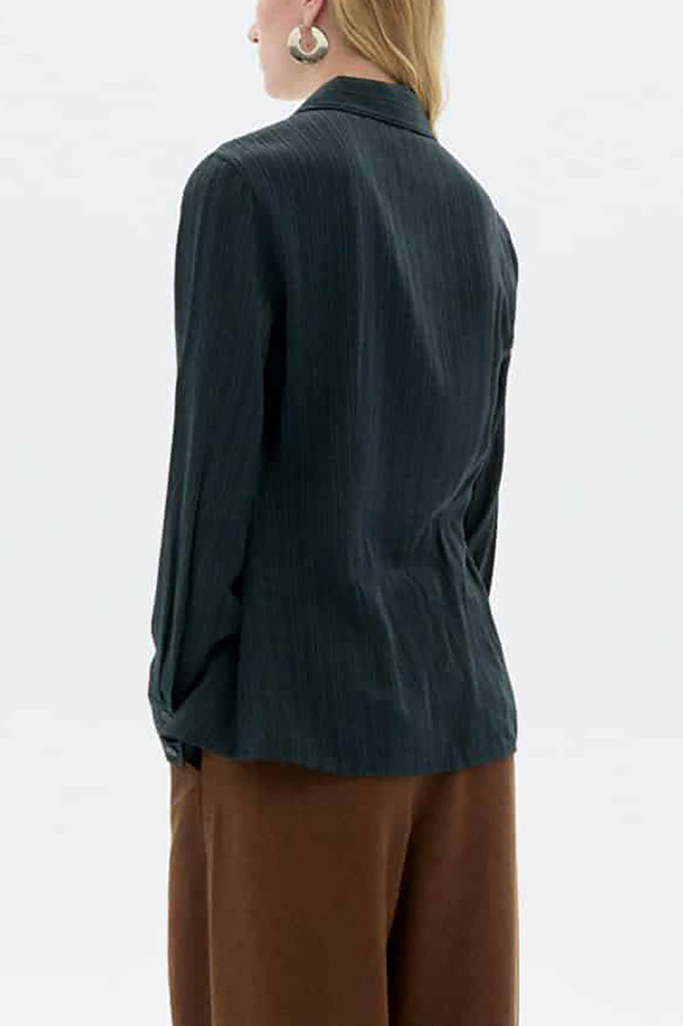 Thinking Mu Dark Green Katha Blouse