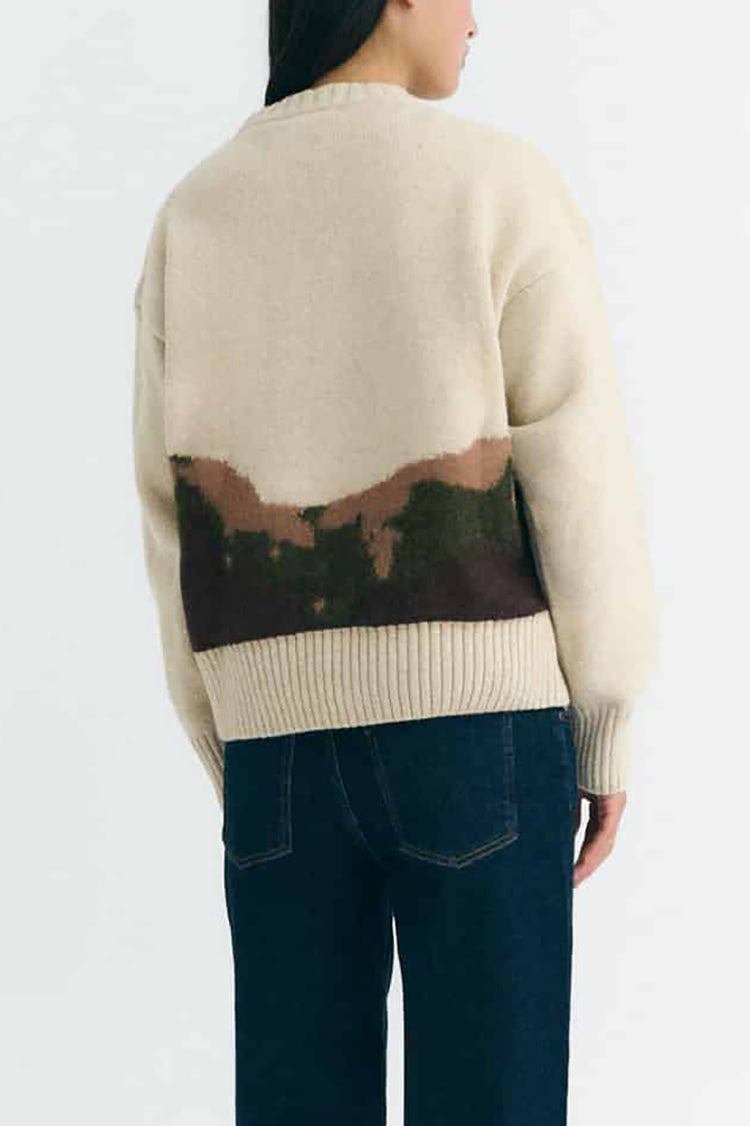 Thinking Mu Ecru Petra Knitted Sweater