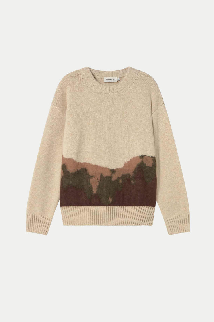 Thinking Mu Ecru Petra Knitted Sweater