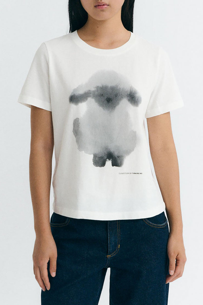 Thinking Mu White Cloud Sheep Ida T-Shirt
