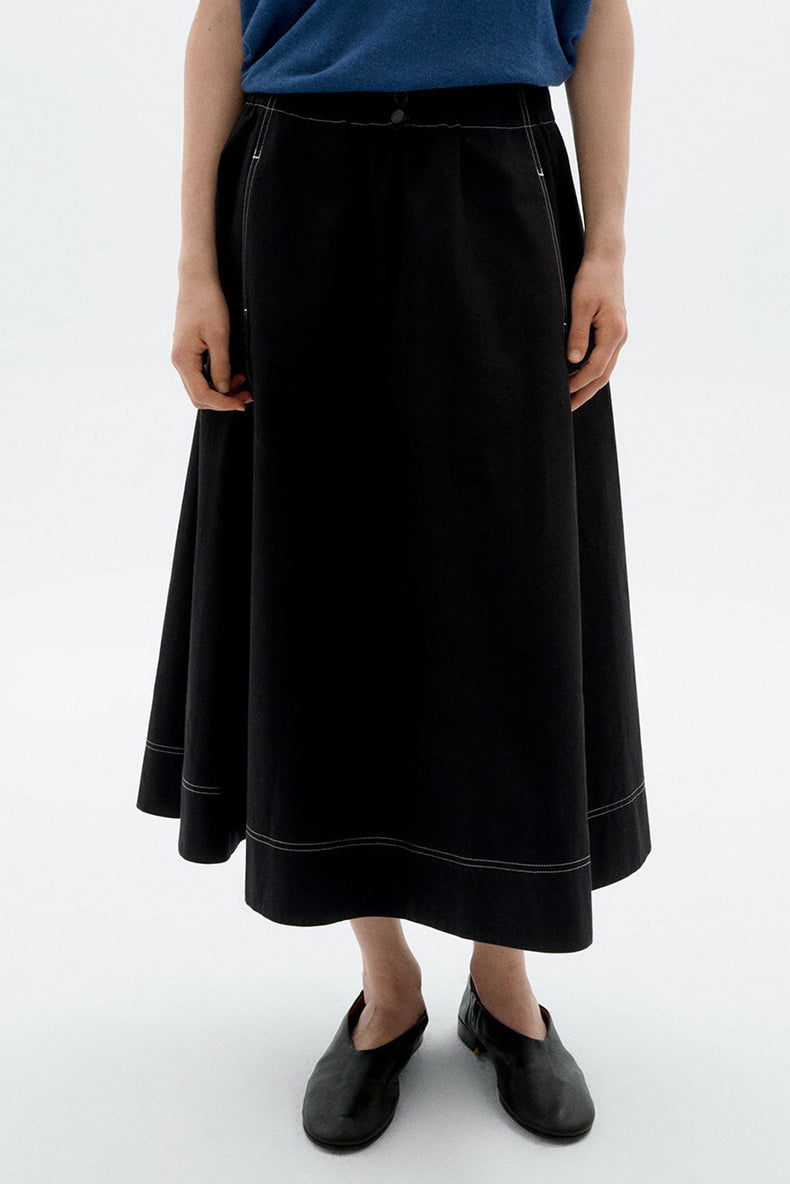 Thinking Mu Black Olatz Skirt