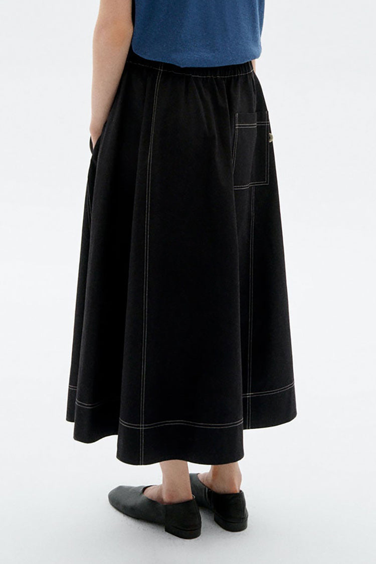 Thinking Mu Black Olatz Skirt