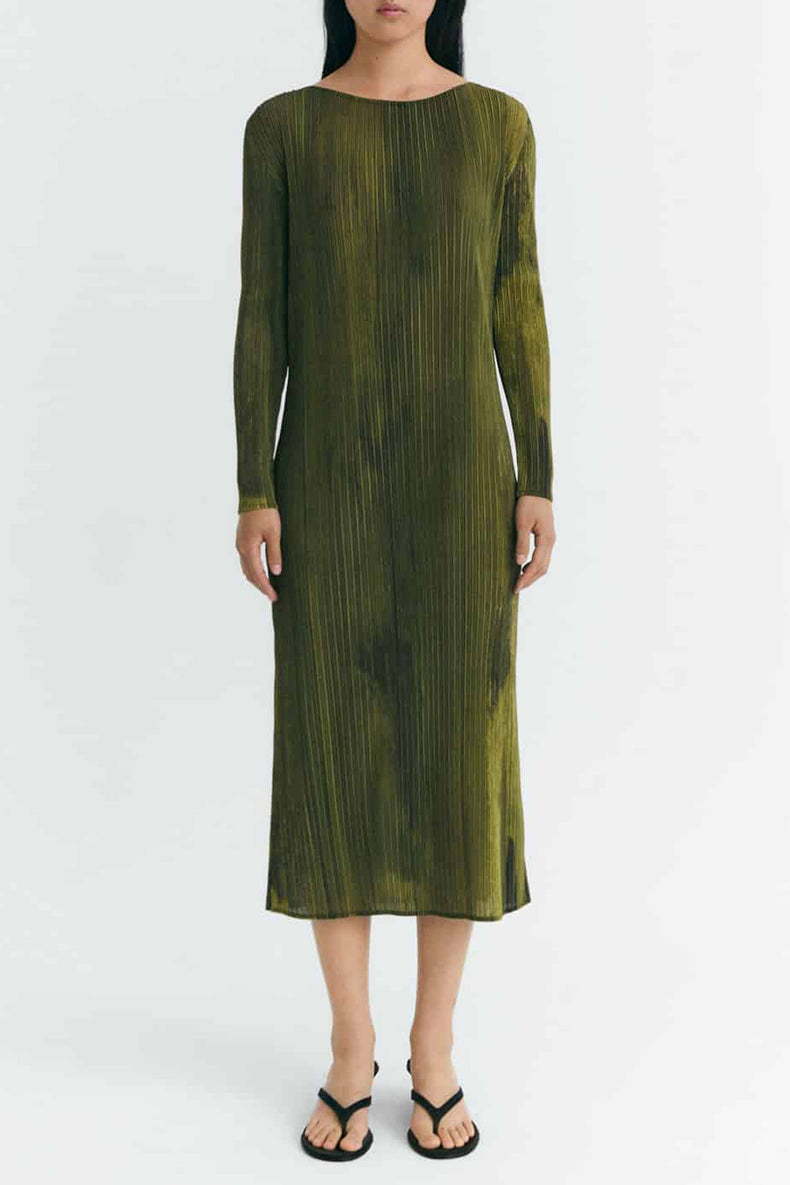 Thinking Mu Green Ombre Myrtle Dress