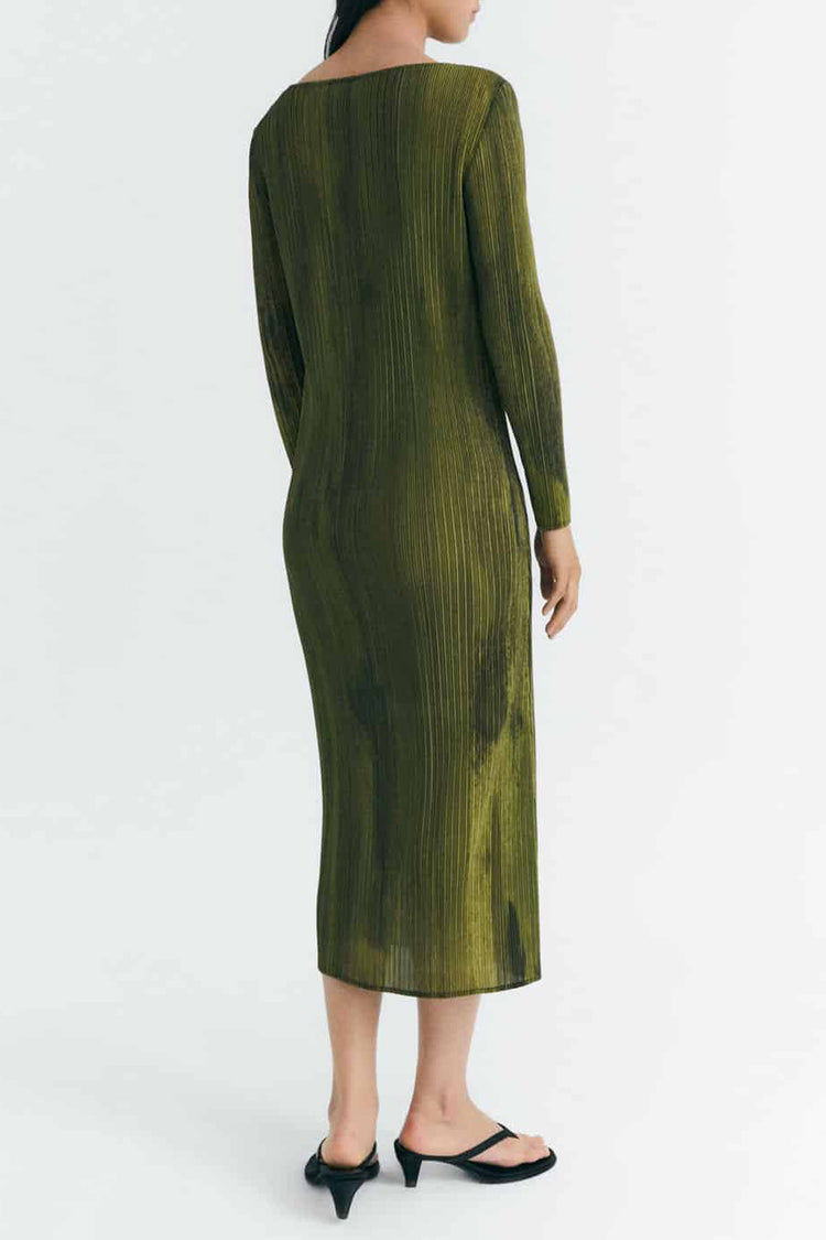 Thinking Mu Green Ombre Myrtle Dress