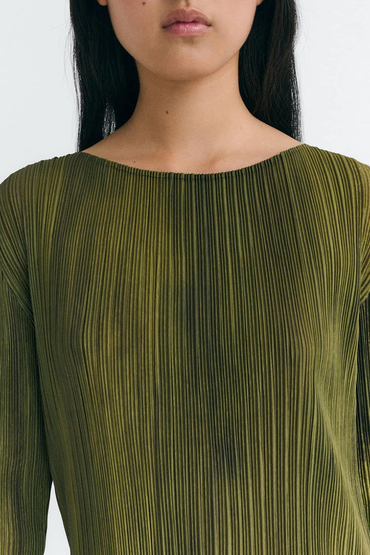 Thinking Mu Green Ombre Myrtle Dress