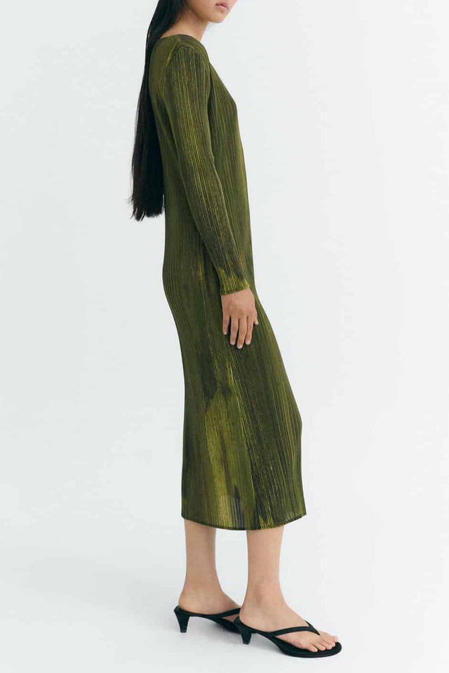 Thinking Mu Green Ombre Myrtle Dress