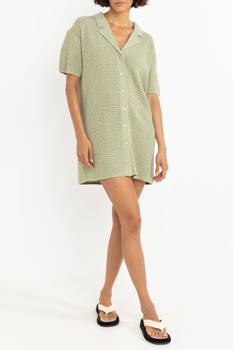 Rhythm Fern Abby Knit Shirt Dress