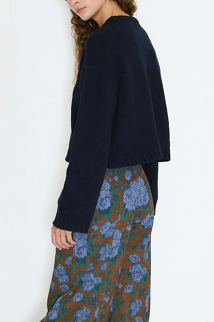 The Tiny Big Sister Navy Tie Detail Cardigan