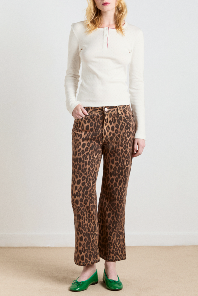 Damson Madder Off White Hester Henley Top