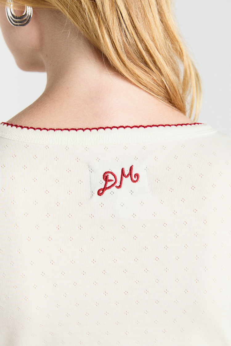 Damson Madder Off White Hester Henley Top